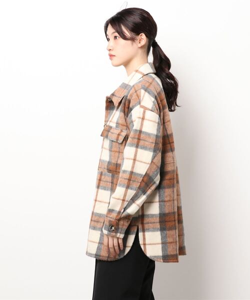Lugnoncure（ルノンキュール）の「チェックCPOジャケット（その他アウター・レディース・ブラウン/ブルー/レッド・ﾌﾘ-）」の4枚目の写真