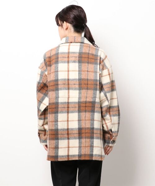 Lugnoncure（ルノンキュール）の「チェックCPOジャケット（その他アウター・レディース・ブラウン/ブルー/レッド・ﾌﾘ-）」の6枚目の写真