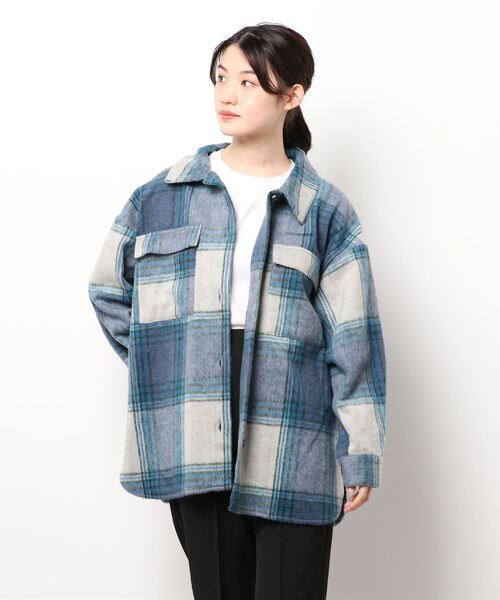 Lugnoncure（ルノンキュール）の「チェックCPOジャケット（その他アウター・レディース・ブラウン/ブルー/レッド・ﾌﾘ-）」の8枚目の写真