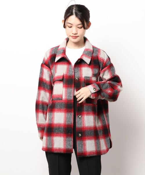 Lugnoncure（ルノンキュール）の「チェックCPOジャケット（その他アウター・レディース・ブラウン/ブルー/レッド・ﾌﾘ-）」の7枚目の写真