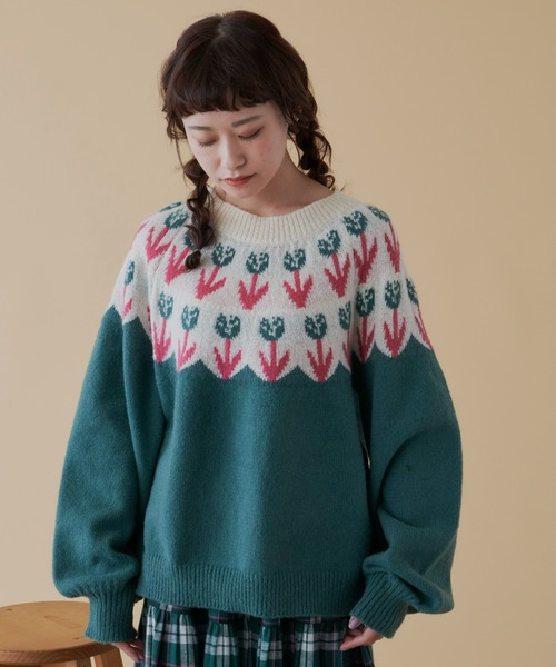 MERLOT（メルロー）の「チューリップニット（ニット/セーター）」 - WEAR