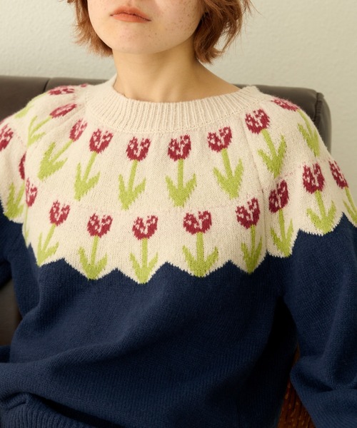 MERLOT（メルロー）の「チューリップニット（ニット/セーター）」 - WEAR