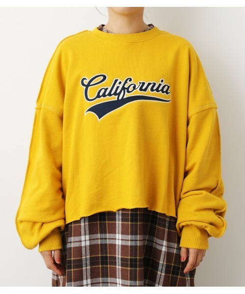 RODEO CROWNS WIDE BOWL(ロデオクラウンズワイドボウル)の「【WEB限定】CaliforniaショートスウェットWL(スウェット・レディース・杢グレー/ネイビー/イエロー系その他・FREE)」の7枚目の写真