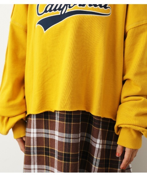 RODEO CROWNS WIDE BOWL(ロデオクラウンズワイドボウル)の「【WEB限定】CaliforniaショートスウェットWL(スウェット・レディース・杢グレー/ネイビー/イエロー系その他・FREE)」の11枚目の写真