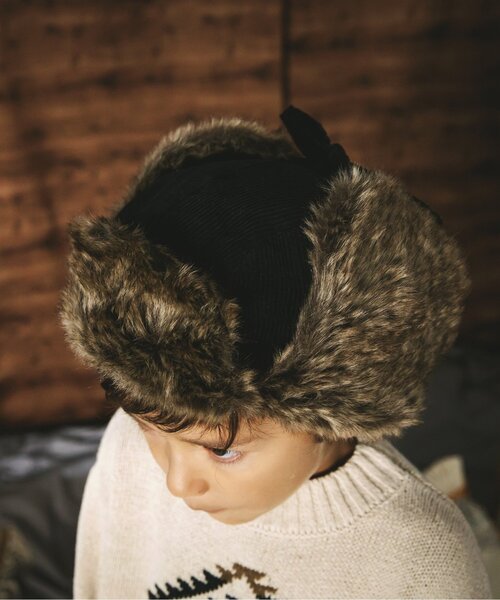 BREEZE（ブリーズ）の「ファーフライトキャップ（キャップ・キッズ・ブラック/ベージュ・54/52/50/56）」の13枚目の写真