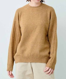 IEDIT コーヒー繊維を使用した もちふわ(R)クルーネックニット