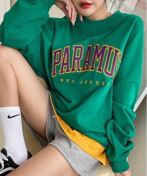 SONA（ソナ）の「SONYUNARA PARAMUSだぼっとトレーナー（スウェット・レディース・ホワイト/ブラック/パープル/ブルー/グリーン・FREE）」の6枚目の写真