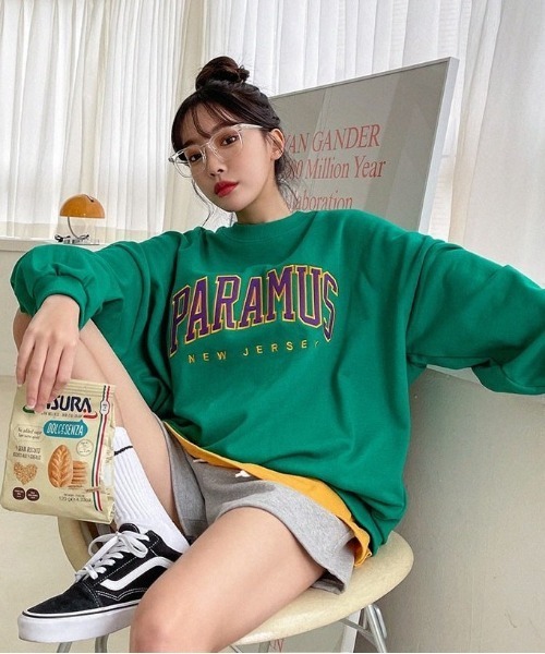 SONA（ソナ）の「SONYUNARA PARAMUSだぼっとトレーナー（スウェット・レディース・ホワイト/ブラック/パープル/ブルー/グリーン・FREE）」の9枚目の写真