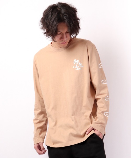 FUNALIVE(ファンアライブ)の「ビーチロゴプリントロングtシャツ(Tシャツ/カットソー・メンズ・ホワイト/ブラック/ベージュ・L/S/M)」の3枚目の写真