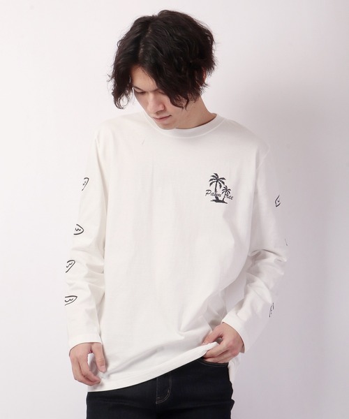FUNALIVE(ファンアライブ)の「ビーチロゴプリントロングtシャツ(Tシャツ/カットソー・メンズ・ホワイト/ブラック/ベージュ・L/S/M)」の10枚目の写真
