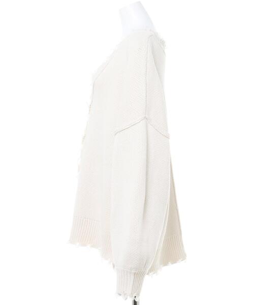 INGNI（イング）の「2WAYブロークンVネック／カーディガン（カーディガン/ボレロ・レディース・ブラック/パープル/オレンジ/グリーン/アイボリー/レッド/ブルー・M）」の9枚目の写真