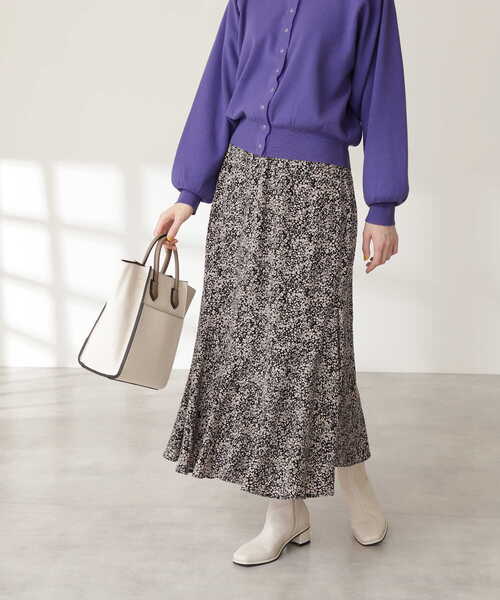 N.(N. Natural Beauty Basic)(エヌエヌナチュラルビューティーベーシック)の「◆バイカラーフラワープリントペプラムスカート(スカート・レディース・ホワイト系その他/ブラック系その他・MEDIUM)」の22枚目の写真