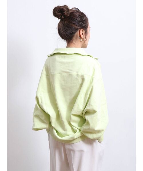 Ungrid（アングリッド）の「【WEB限定】ジップルーズスウェット（スウェット・レディース・ライトグレー/ブラック/ピンク/ライム/オレンジ・FREE）」の10枚目の写真