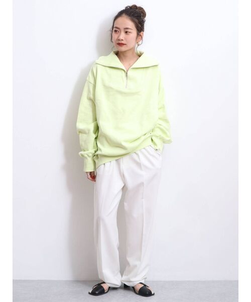 Ungrid（アングリッド）の「【WEB限定】ジップルーズスウェット（スウェット・レディース・ライトグレー/ブラック/ピンク/ライム/オレンジ・FREE）」の11枚目の写真