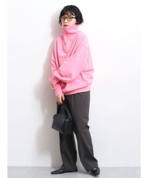 Ungrid（アングリッド）の「【WEB限定】ジップルーズスウェット（スウェット・レディース・ライトグレー/ブラック/ピンク/ライム/オレンジ・FREE）」の14枚目の写真