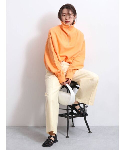 Ungrid（アングリッド）の「【WEB限定】ジップルーズスウェット（スウェット・レディース・ライトグレー/ブラック/ピンク/ライム/オレンジ・FREE）」の17枚目の写真