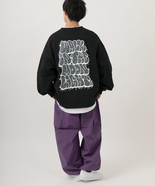 SlashDate（スラッシュデイト）の「ドロップショルダーグラフィックロゴスウェット/ビッグシルエット/バックプリント（スウェット・メンズ・アッシュグレー/ブラック/サックスブルー/イエロー/グリーン/グレー系その他・M/L）」の16枚目の写真