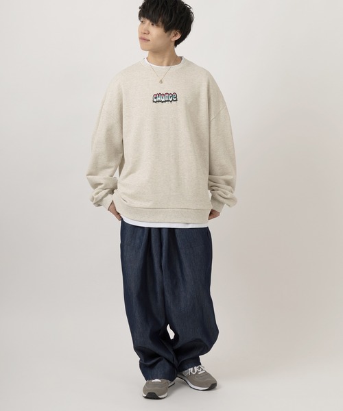 SlashDate（スラッシュデイト）の「ドロップショルダーグラフィックロゴスウェット/ビッグシルエット/バックプリント（スウェット・メンズ・アッシュグレー/ブラック/サックスブルー/イエロー/グリーン/グレー系その他・M/L）」の19枚目の写真