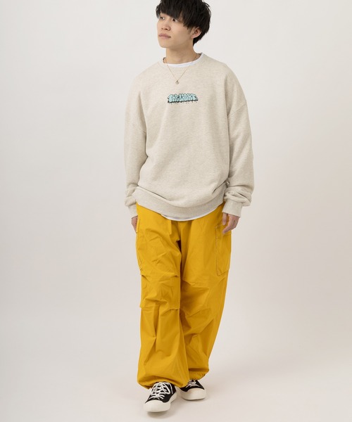 SlashDate（スラッシュデイト）の「ドロップショルダーグラフィックロゴスウェット/ビッグシルエット/バックプリント（スウェット・メンズ・アッシュグレー/ブラック/サックスブルー/イエロー/グリーン/グレー系その他・M/L）」の21枚目の写真