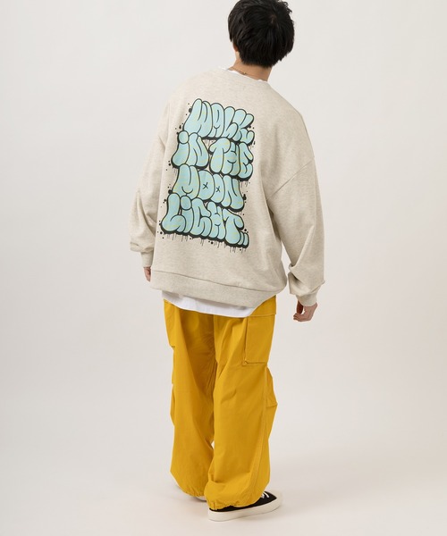 SlashDate（スラッシュデイト）の「ドロップショルダーグラフィックロゴスウェット/ビッグシルエット/バックプリント（スウェット・メンズ・アッシュグレー/ブラック/サックスブルー/イエロー/グリーン/グレー系その他・M/L）」の22枚目の写真