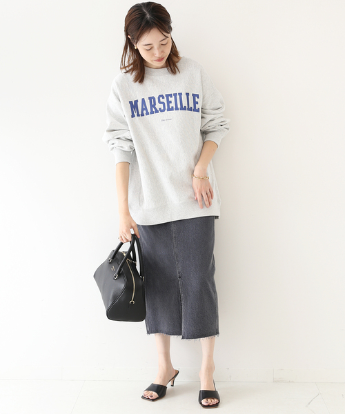 SLOBE IENA（スローブイエナ）の「LE DENIM リーンスリットファイブポケットスカート◆（デニムスカート・レディース・ホワイト/グレー系その他・36/38）」の3枚目の写真