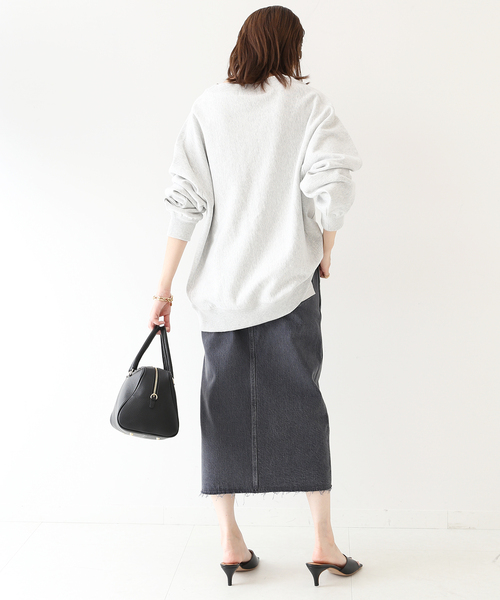SLOBE IENA（スローブイエナ）の「LE DENIM リーンスリットファイブポケットスカート◆（デニムスカート・レディース・ホワイト/グレー系その他・36/38）」の7枚目の写真