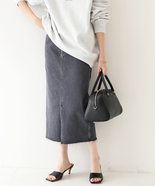 SLOBE IENA（スローブイエナ）の「LE DENIM リーンスリットファイブポケットスカート◆（デニムスカート・レディース・ホワイト/グレー系その他・36/38）」の9枚目の写真
