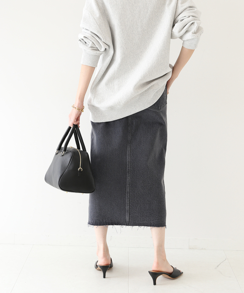 SLOBE IENA（スローブイエナ）の「LE DENIM リーンスリットファイブポケットスカート◆（デニムスカート・レディース・ホワイト/グレー系その他・36/38）」の11枚目の写真