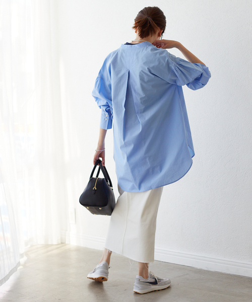 SLOBE IENA（スローブイエナ）の「LE DENIM リーンスリットファイブポケットスカート◆（デニムスカート・レディース・ホワイト/グレー系その他・36/38）」の14枚目の写真
