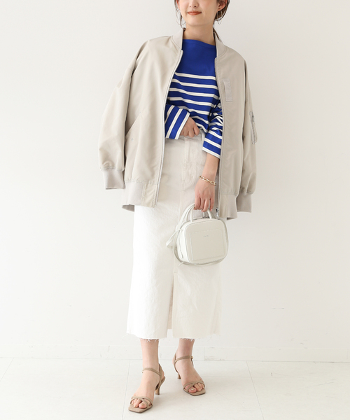 SLOBE IENA（スローブイエナ）の「LE DENIM リーンスリットファイブポケットスカート◆（デニムスカート・レディース・ホワイト/グレー系その他・36/38）」の21枚目の写真