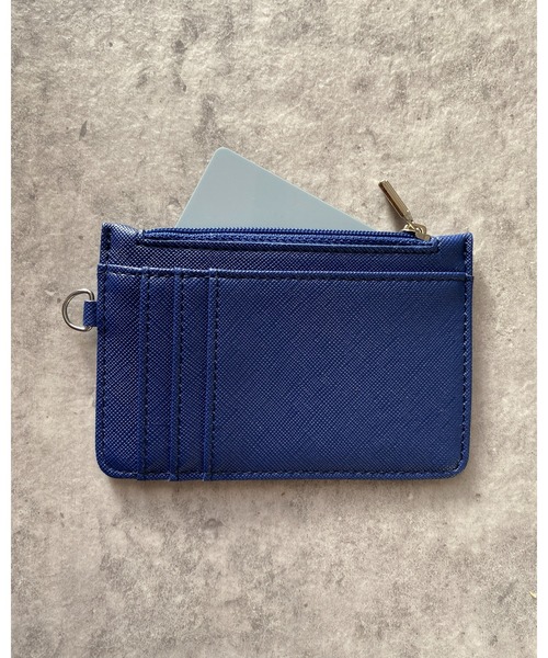 She's Closet（シーズクローゼット）の「フェイクレザーキーリング付き薄型カードケース/パスケースミニ財布（カードケース・レディース・ライトブルー/ブラック/ネイビー/ピンク/グレイッシュベージュ/ブルーグレー/ピンクベージュ・FREE）」の21枚目の写真