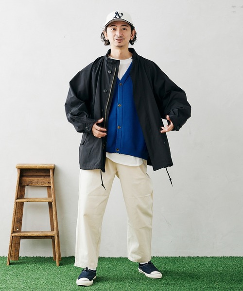 JOURNAL STANDARD relume（ジャーナルスタンダード　レリューム）の「CALIFORNIA フーデッド ショートモッズコートブルゾン（ブルゾン・メンズ・ブラック/カーキ/ナチュラル・MEDIUM/LARGE）」の7枚目の写真