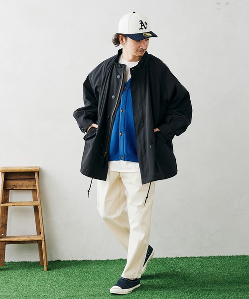 JOURNAL STANDARD relume（ジャーナルスタンダード　レリューム）の「CALIFORNIA フーデッド ショートモッズコートブルゾン（ブルゾン・メンズ・ブラック/カーキ/ナチュラル・MEDIUM/LARGE）」の9枚目の写真