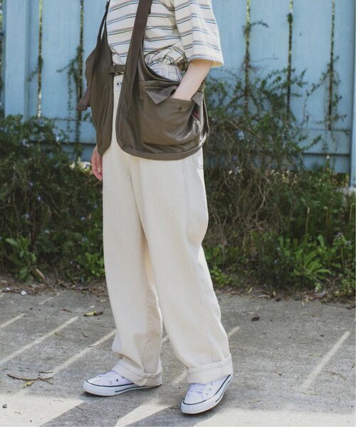 DOUBLE NAME（ダブルネーム）の「ウエスト釦配色ステッチボーイズパンツ（デニムパンツ・レディース・キナリ/ブラック/ワンウォッシュ/サックスブルー・FREE）」の20枚目の写真