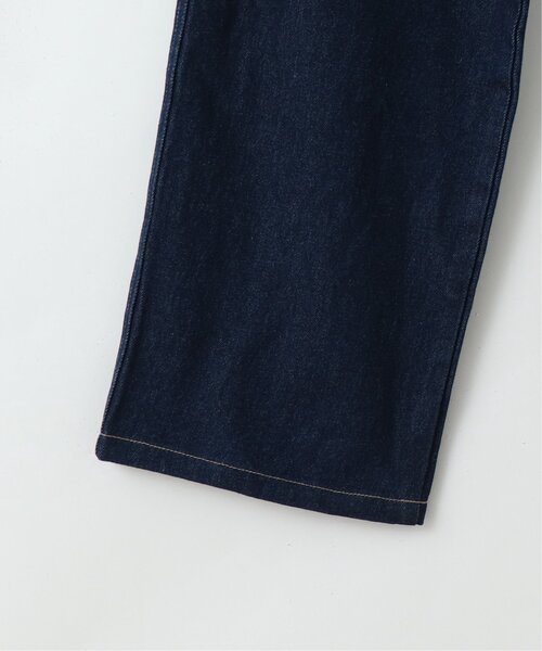 DOUBLE NAME（ダブルネーム）の「ウエスト釦配色ステッチボーイズパンツ（デニムパンツ・レディース・キナリ/ブラック/ワンウォッシュ/サックスブルー・FREE）」の9枚目の写真