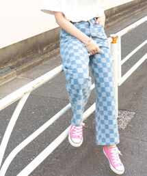 fredy repit | ジャガードデニムセミワイドパンツ(デニムパンツ)