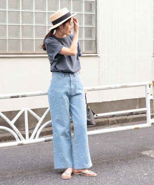 fredy repit（フレディレピ）の「ジャガードデニムセミワイドパンツ（デニムパンツ・レディース・ブルー系その他3/ブルー系その他4・38/36）」の21枚目の写真