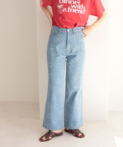 fredy repit（フレディレピ）の「ジャガードデニムセミワイドパンツ（デニムパンツ・レディース・ブルー系その他3/ブルー系その他4・38/36）」の3枚目の写真