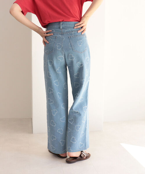 fredy repit（フレディレピ）の「ジャガードデニムセミワイドパンツ（デニムパンツ・レディース・ブルー系その他3/ブルー系その他4・38/36）」の6枚目の写真