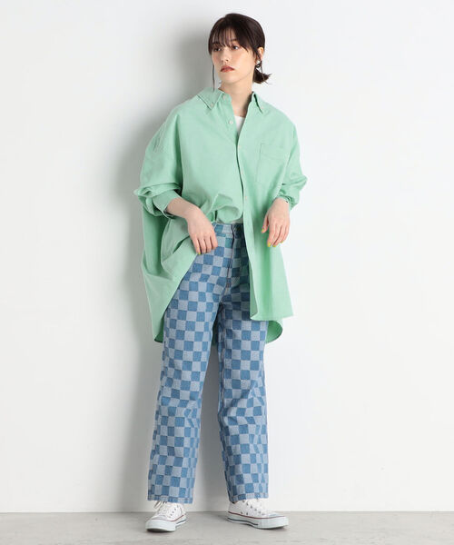 fredy repit（フレディレピ）の「ジャガードデニムセミワイドパンツ（デニムパンツ・レディース・ブルー系その他3/ブルー系その他4・38/36）」の4枚目の写真