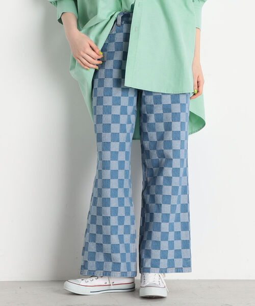 fredy repit（フレディレピ）の「ジャガードデニムセミワイドパンツ（デニムパンツ・レディース・ブルー系その他3/ブルー系その他4・38/36）」の9枚目の写真