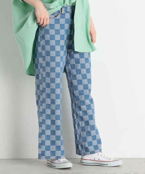 fredy repit（フレディレピ）の「ジャガードデニムセミワイドパンツ（デニムパンツ・レディース・ブルー系その他3/ブルー系その他4・38/36）」の7枚目の写真