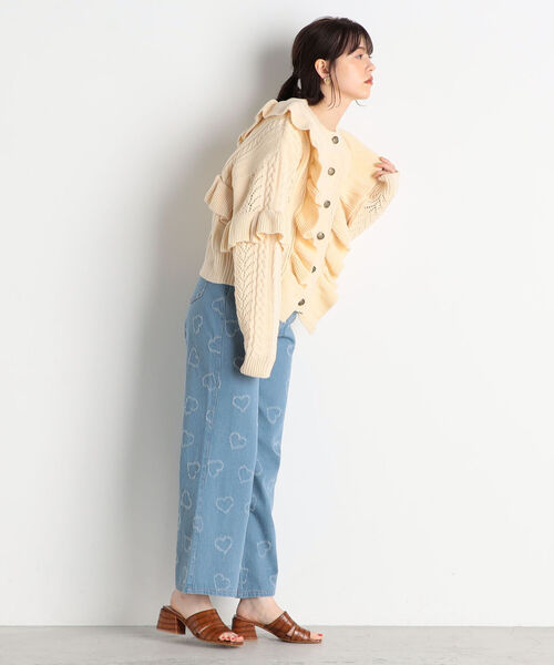 fredy repit（フレディレピ）の「ジャガードデニムセミワイドパンツ（デニムパンツ・レディース・ブルー系その他3/ブルー系その他4・38/36）」の20枚目の写真