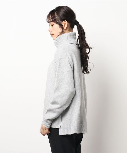 Lugnoncure（ルノンキュール）の「ハイネックニット（ニット/セーター・レディース・ブラック/ベージュ/グレー・ﾌﾘ-）」の4枚目の写真