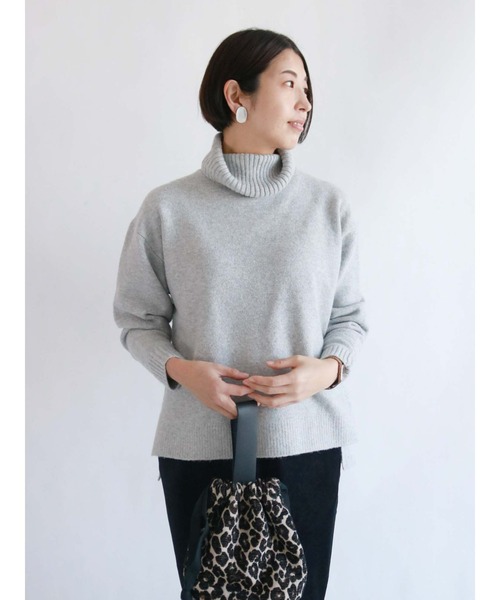 Lugnoncure（ルノンキュール）の「ハイネックニット（ニット/セーター・レディース・ブラック/ベージュ/グレー・ﾌﾘ-）」の3枚目の写真