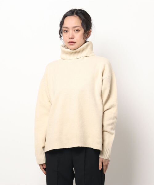 Lugnoncure（ルノンキュール）の「ハイネックニット（ニット/セーター・レディース・ブラック/ベージュ/グレー・ﾌﾘ-）」の7枚目の写真