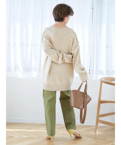 earth music&ecology(アースミュージックアンドエコロジー)の「ルーズVネックニットプルオーバー*(ニット/セーター・レディース・ピンク/ライトベージュ/ライトブルー・FREE)」の11枚目の写真