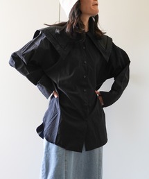 ビッグカラーブラウス　　　セーラーカラー/シャツ/