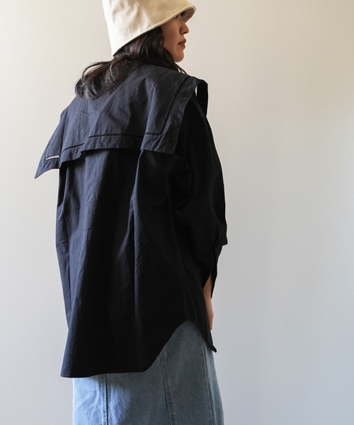 VENCEEXCHANGE（ヴァンスエクスチェンジ）の「ビッグカラーブラウス　　　セーラーカラー/シャツ/（シャツ/ブラウス・レディース・オフホワイト/ブラック/ブルー/ピンク・FREE）」の17枚目の写真