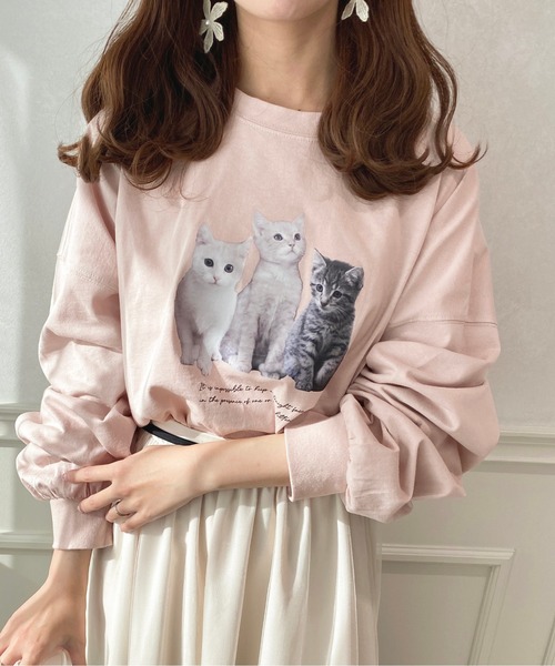 apres jour（アプレジュール）の「アソートBIGロンT【ZOZOTOWN限定アイテム】（Tシャツ/カットソー・レディース・アイボリー/その他/ホワイト系その他/ピンク/オフホワイト・X-LARGE/フリー）」の4枚目の写真